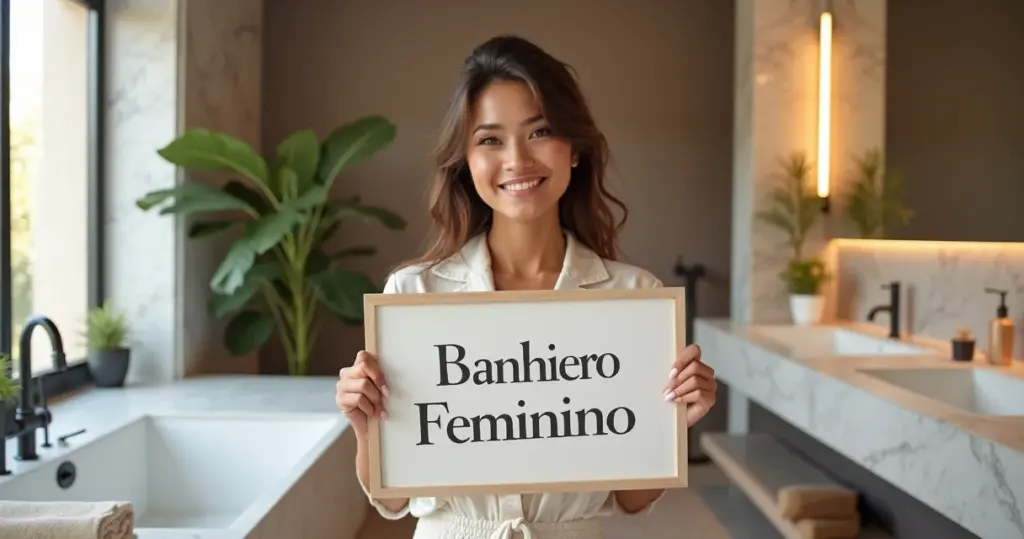 17 Ideias de Banheiro Feminino Placa para Imprimir (Grátis e Profissional)