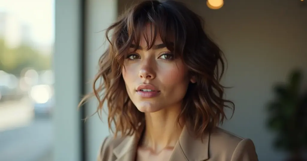 18 Ideias de Cabelo Médio Repicado Franja que Vão Transformar Seu Visual