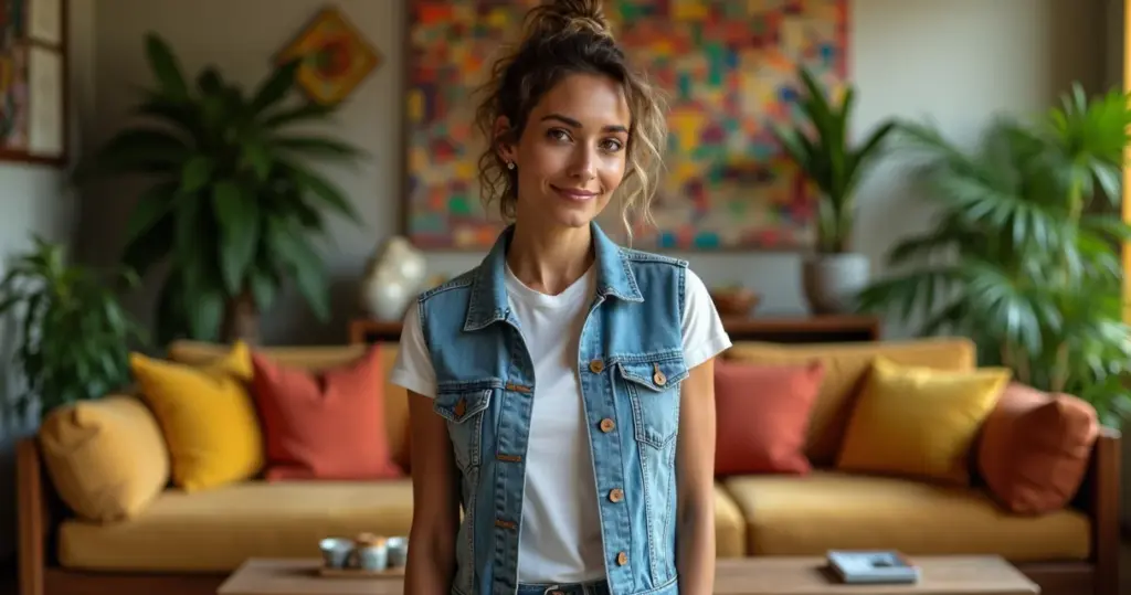 18 Ideias de Colete de Calça Jeans Que Transformam Seu Visual