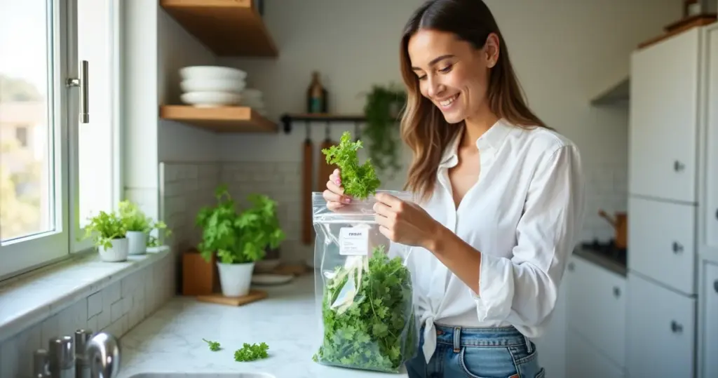 Como congelar coentro e acabar com o desperdício na sua cozinha