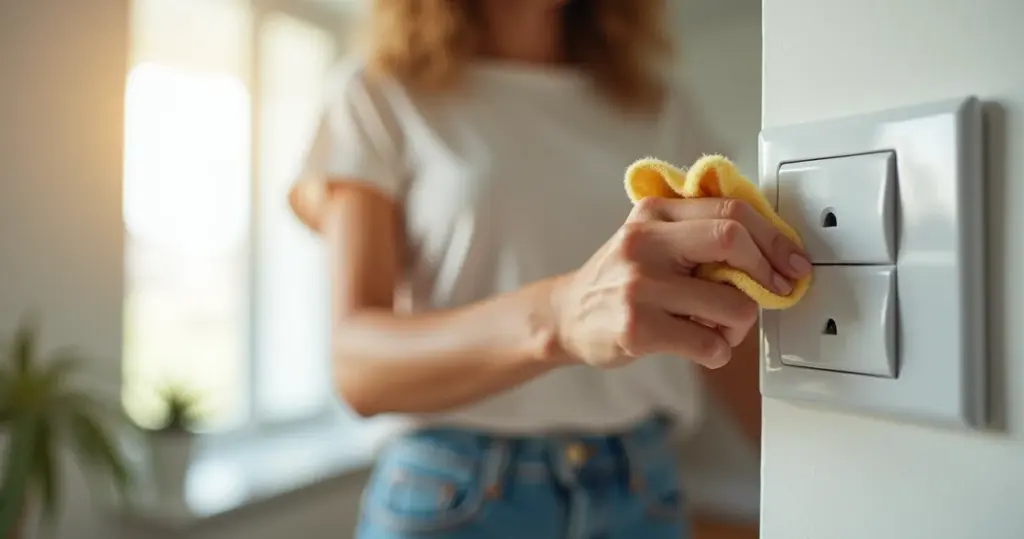 Como limpar interruptores e tomadas sem risco de choque e com plástico renovado