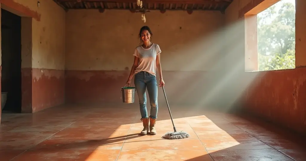 Como limpar piso encardido de terra vermelha: o truque que ninguém te conta
