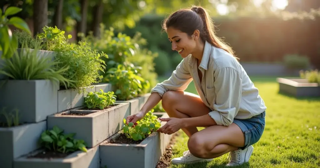 18 Ideias de Decoração com Blocos de Concreto no Jardim (DIY Fácil)