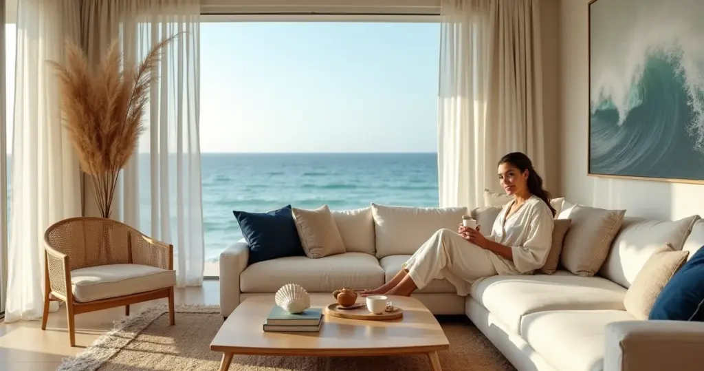 12 Ideias de Decoração de Sala com Temática de Praia Chique para Criar seu Resort em Casa