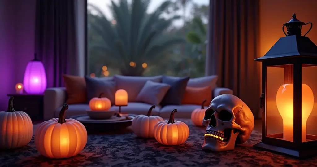 27 Ideias de Decoração Halloween que Usam a Luz Como Arma Secreta