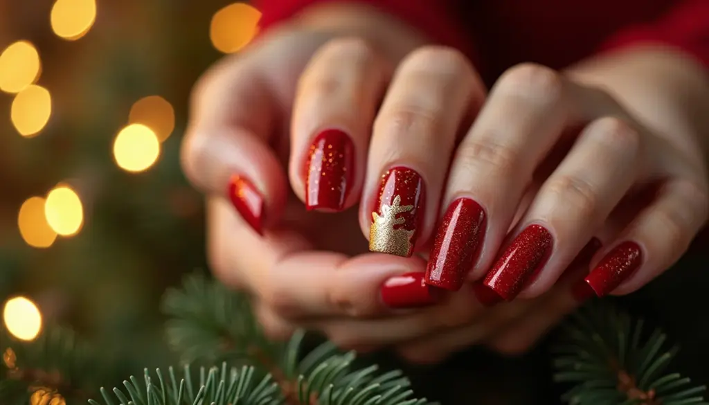 8 Ideias de Unhas de Natal 2026: Vermelhas, Glitter e Mais